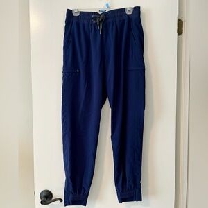 White Cross High Waisted/High Low Ankle Scrub Pant Navy